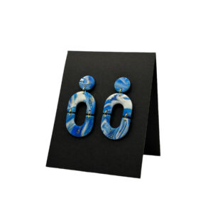Cercei Handmade Colecția Magic Blue 3 din Lut Polimeric – Unicat!