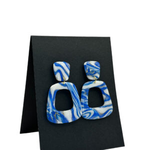 Cercei Handmade Colecția Magic Blue 4 din Lut Polimeric – Unicat!